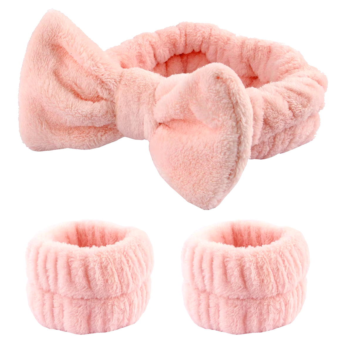 3Pcs Spa Headband Wristband for Washing Face Microfiber Makeup Towel Hair Bands Washband Scrunchies Absorbent Wrist Sweatband