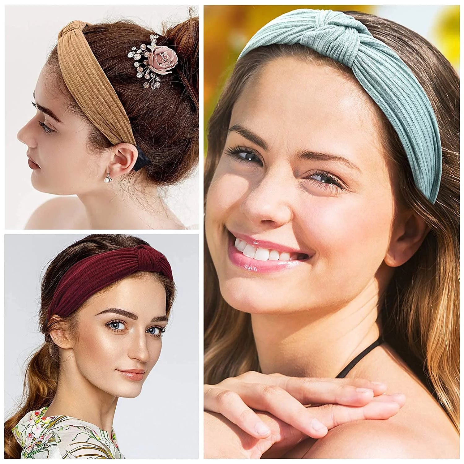 8 Pieces Womens Headbands,  Headbands in 8 Colors, Elastic Headbands for Women