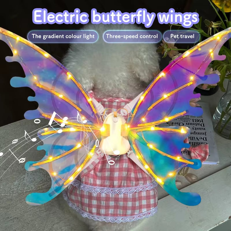 Electric Fairy Wings Light up for Girls Kids Toys Costume Elf Luminous Wings LED Music Dress up Butterfly Angel Princess Wings